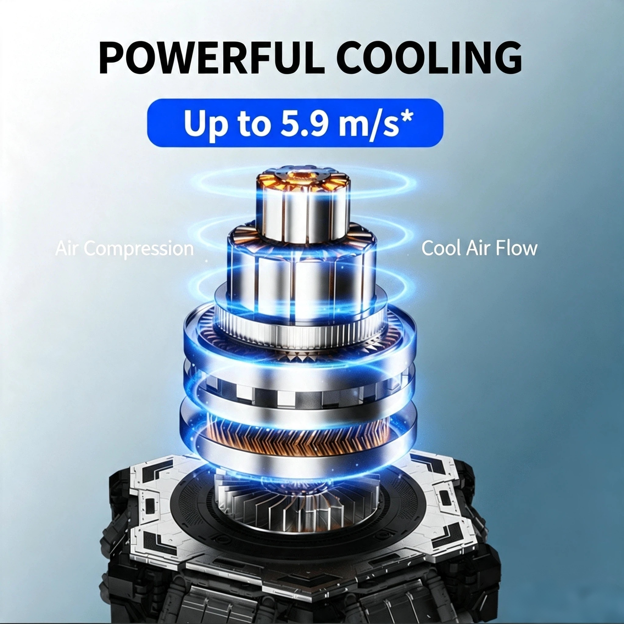 Cooling Neck Fan | Ultra-Light 146g Foldable USB Rechargeable Fan